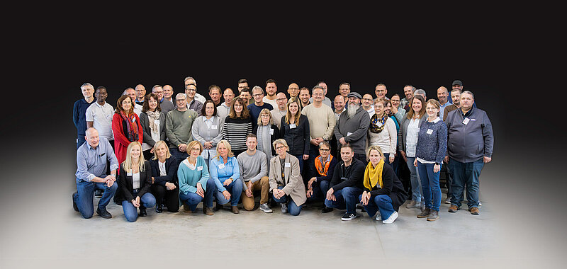 Gruppenfoto Mitarbeiter Pütz Group Kernen Dezember 2023